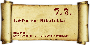 Tafferner Nikoletta névjegykártya